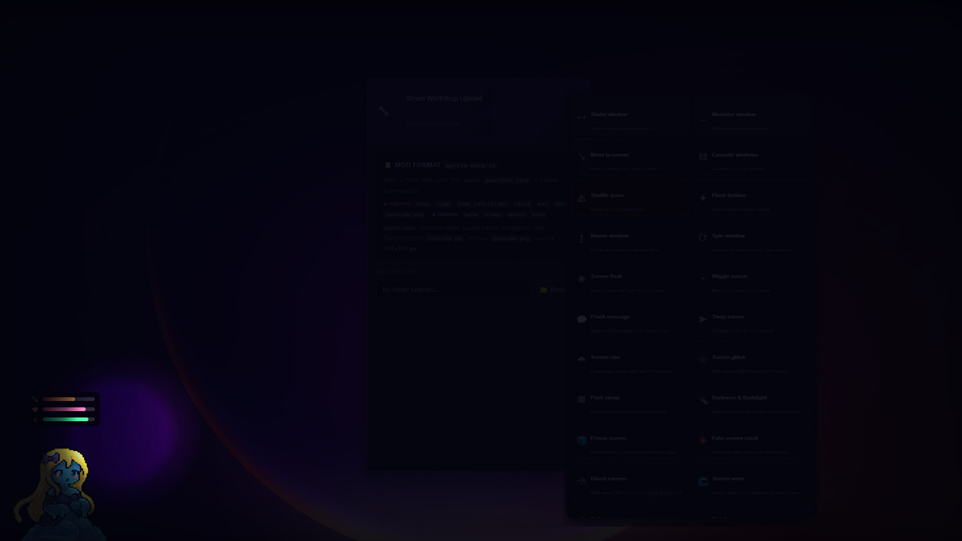 Desktop Gremlins interface