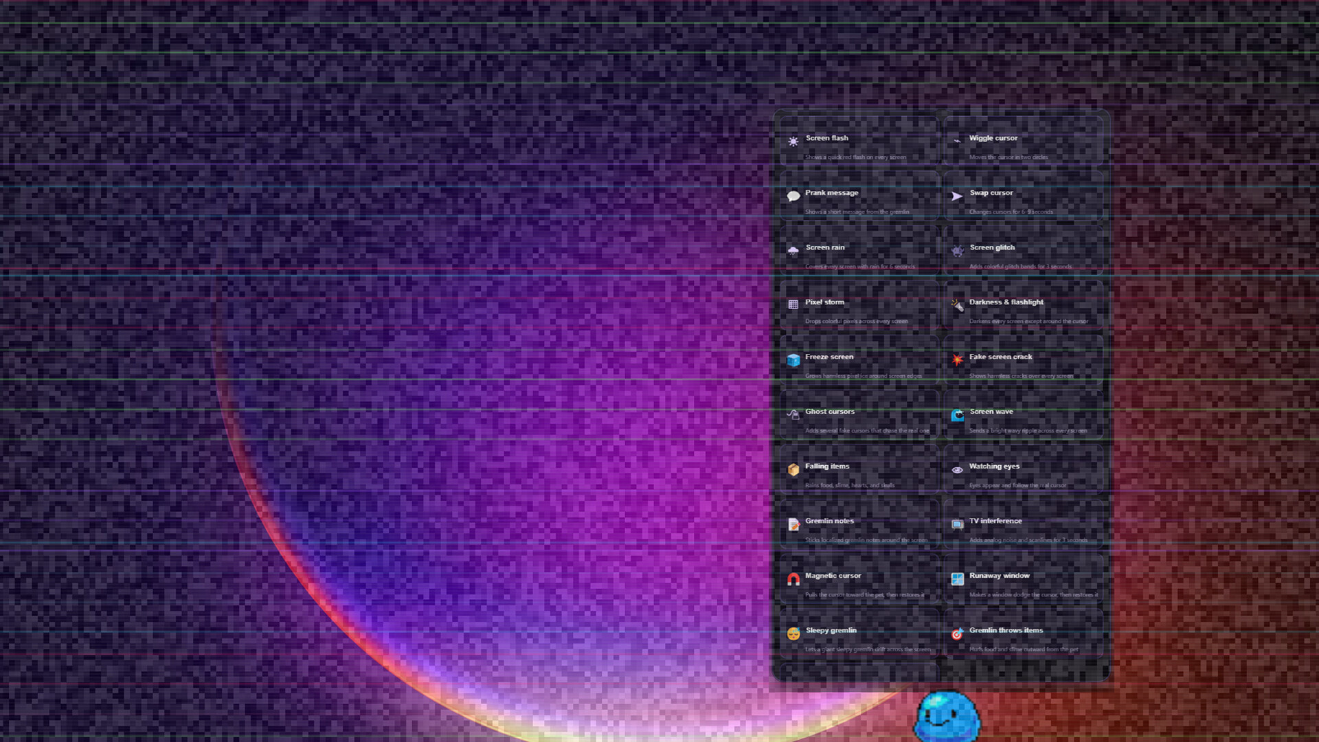 Desktop Gremlins television interference effect